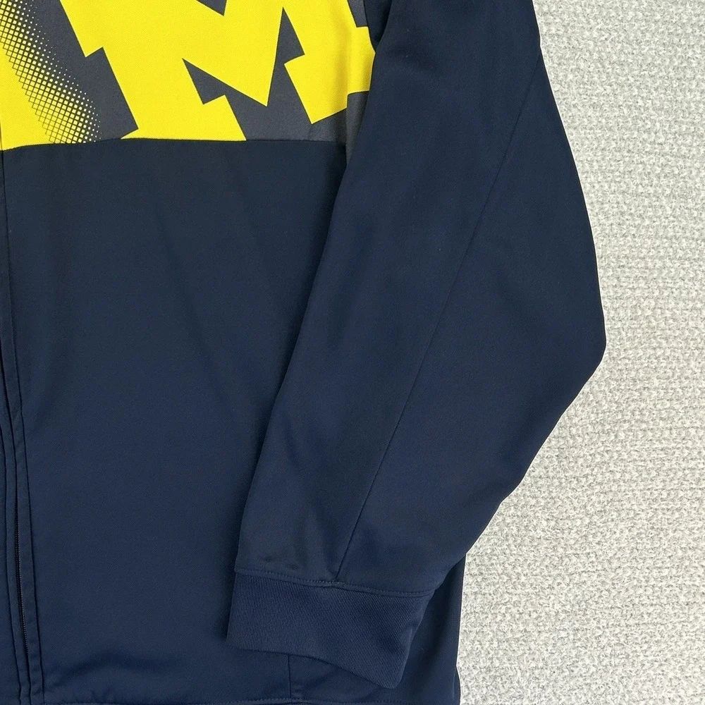 Adidas Sweatshirt Men's 2XL Blue Michigan Wolverines ClimaWarm‎ Full Zip NCAA